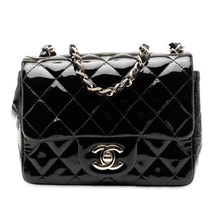 Pre-Loved Chanel Mini Square Classic Patent Single Flap